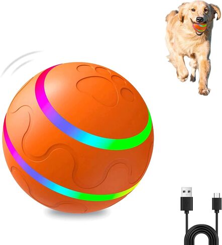Interactive Dog Ball Toy, Smart Tennis Pets Chew Toys, Electric Launcher Durable Automatic Rolling Balls for Dogs, Cat, Bouncing Busy Ball for Small&Large Pet (Pink Automatic) in Saudi Arabia