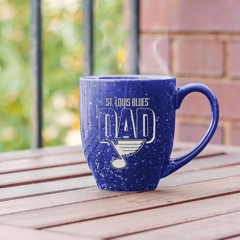 Rico Industries NHL Hockey Dallas Stars Dad Alternate 16 oz Team Color Laser Engraved Speckled Ceramic Coffee Mug in Saudi Arabia