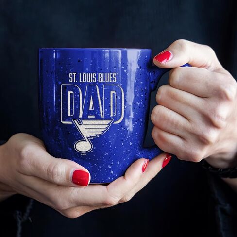 Rico Industries NHL Hockey Dallas Stars Dad Alternate 16 oz Team Color Laser Engraved Speckled Ceramic Coffee Mug in Saudi Arabia