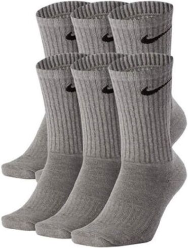جوارب Nike للرجال ذات الأداء القطني المبطن باللون الرمادي SZ 8-12 in Kuwait