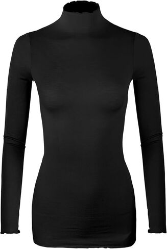 Women's Mock Neck See Through Layering Top Shirts in Saudi Arabia