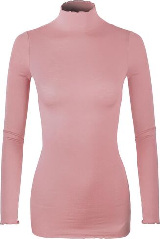 Women's Mock Neck See Through Layering Top Shirts in Saudi Arabia