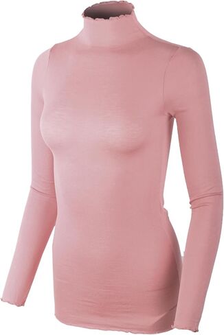 Women's Mock Neck See Through Layering Top Shirts in Saudi Arabia