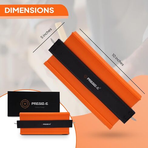Contour gauge (10+5inch) tool irregular Profile lock (orange) Precision tool for shape replication Woodworking measuring gauge for flooring duplicator in Saudi Arabia