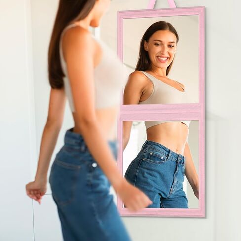 YLOLUL مرآة معلقة خلف الكواليس قابلة للطي مقاس 26 × 12 بوصة مرآة تعليق قابلة للطي لحقيبة الرقص ومرآة الرقص والراقصين والفنانين التجميليين ومناسبات السبا المنزلية in Kuwait