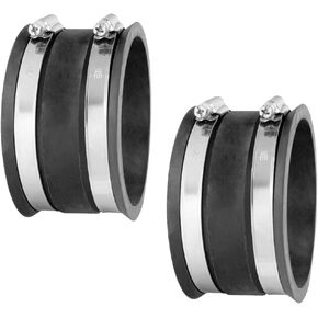 POWERTEC 70149-P3V 4 Inch Dust Control Flex Cuff with Steel Hose Clamps, Hose Connector Rubber Cuff Coupler for Woodworking Dust Collection Fittings, Dust Collector Accessories & Machinery, 3 pack