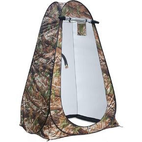 anngrowy Pop Up Toilet Tent Camping Privacy Shower Tent with Portable Toilet Potty for All Ages, Outdoor Camping Bathroom Tents,Camp Washable Toilets,Changing Dressing Room