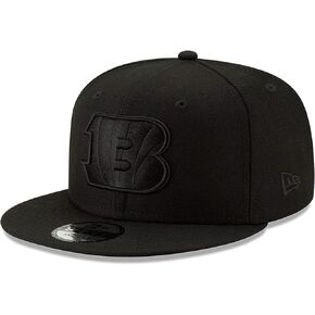 New Era NFL 9FIFTY Black On Black Adjustable Snapback Hat Cap One Size Fits All (Atlanta Falcons)