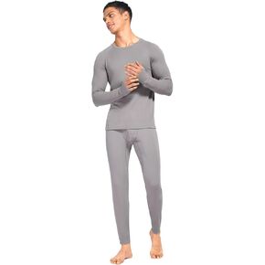 Long Johns Thermal Underwear for Men Fleece Lined Base Layer Set Top Bottom Pajama Set for Cold Winter