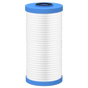 Stainless Steel Whole House Water Filter System, Fits Both 1"and 3/4" Inlet/Outlet – Reduce Sediment, Rust and Grit, Improve Tap Water Taste, Protect Appliances (1 Filter Included)