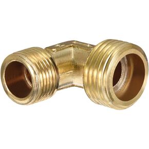 uxcell Air Compressor Pipe Fitting 90 Degree Elbow Connector L Shape 3/8BSP Male to 1/2BSP Male