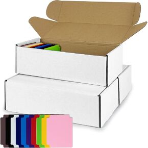 MUMULULU 3 PCS Trading Card Storage Box 600 Count Corrugated Cardboard Storage Boxes with Dividers for Football Basketball Baseball Card