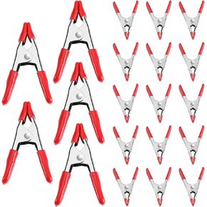 WORKPRO 20-Piece Steel Spring Clamp Set, 15pc 3/4" clamps, 5pc 1" clamps for Wood Working, DIY, Photo Studio Backdrops Backgrounds, W001401A
