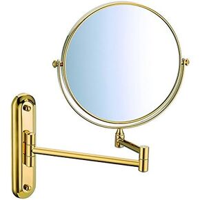 Wall Mounted Mirror Double Sided with 10X Magnification for Bathroom, Copper and Stainess Steel, Wall Mount Vanity Mirror Matte Black (10x Magnification, Matte Black)