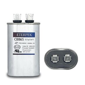 15uF 370V/440VAC CBB65 Oval Run Start Capacitor 50/60Hz 15 MFD Air Conditioner Capacitors A/C Capacitor for Unit Fan Motor Start or Pool Pump or Air Condenser Straight Cool