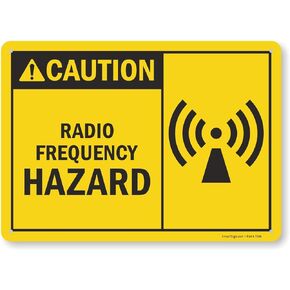 SmartSign-S-2771-PL-14 "Caution - Radio Frequency Hazard" Sign | 10" x 14" Plastic