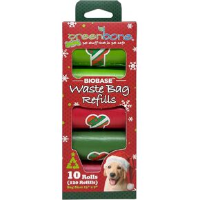 Biobase Christmas-Themed Pet Waste Bag Refills: 16 Rolls - 192 Refills