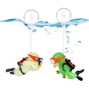 2pcs Luminous Floating Fish Tank Decorations, Aquarium Decorations, Lovely Diver Fish Tank Decorations, Floating Device Fish Tank Accessories, Suitable for All Kinds of Fish Tanks