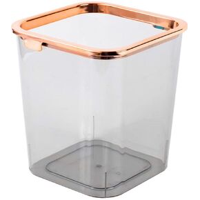 iplusmile Clear Acrylic Trash Can Square Wastebasket Large Garbage Bin Decorative Rubbish Can Wastepaper Container Bin for Bedroom Home Office