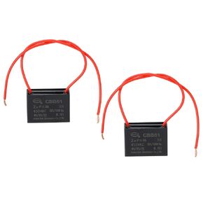 PATIKIL 2uF 450 V CBB61 Capacitor, 3Pcs Ceiling Fan Capacitor Motor Starting Capacitor Metalized Polypropylene Film Capacitors for Ceiling Fan Motor, Black