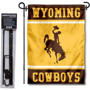 College Flags & Banners Co. Wyoming Cowboys Garden Flag with Stand Holder