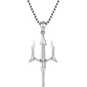 Sterling Silver Men's Pendant Necklace | Real Man Necklace Jewelry | Silver Pendant Necklaces Gift for Father's Day, Men's Birthdays, Thanksgiving, Christmas