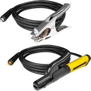 Welding Electrode Holder Lead ARC Welding Ground Clamp and Welding Cable Stick Electrode Holder Welding Plier Clamp Stinger Copper Jaw Holding Plier for 90A-600A Welder Machine