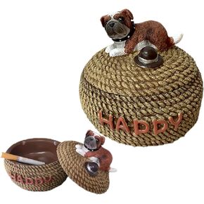 Outdoor Ashtray with Lid, Cute Frog Ash Tray Outdoor Smokeless, Windproof and Waterproof. Frog Ash Tray for Cigarettes. Decor for Home Office Indoor and Outdoor