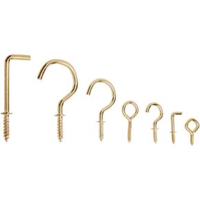 National Hardware N260-401 Hook Assortment Kit, Brass, 125 Count