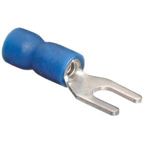 10132 Spade Terminal, Vinyl Insulated, Blue, 16-14 Wire Size, #6 Stud Size (Pack of 100)