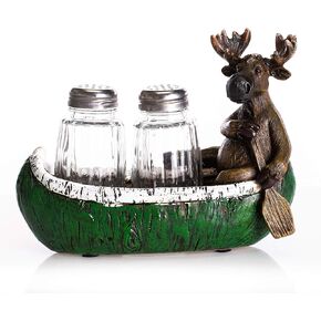 مجموعة موس وزورق أخضر ريفي 6 × 5 من حجر الراتنج والملح والفلفل in Kuwait