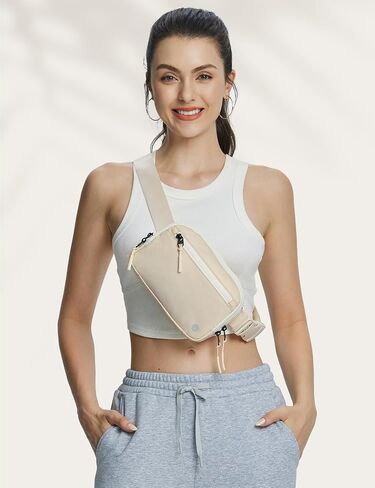 BALEAF Belt Bag Women Fanny Packs Crossbody Fashion Waist Pack Waterproof Adjustable Strap 2L Black in Saudi Arabia