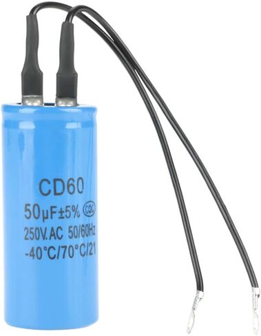 CD60 Run Capacitor with Wire 250V AC 50uF 50/60Hz Motor Start Capacitor with Excellent Electrical Properties for Motor Air Compressor in Saudi Arabia