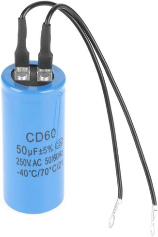 CD60 Run Capacitor with Wire 250V AC 50uF 50/60Hz Motor Start Capacitor with Excellent Electrical Properties for Motor Air Compressor in Saudi Arabia