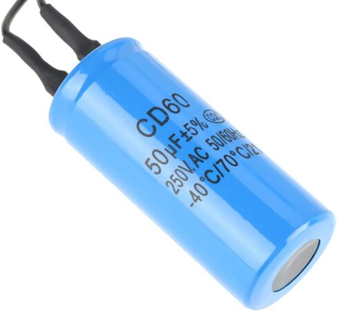 CD60 Run Capacitor with Wire 250V AC 50uF 50/60Hz Motor Start Capacitor with Excellent Electrical Properties for Motor Air Compressor in Saudi Arabia