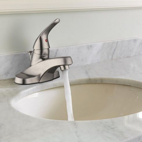 Middleton 4 in. Centerset 1-Handle Bathroom Faucet in Satin Nickel in Saudi Arabia