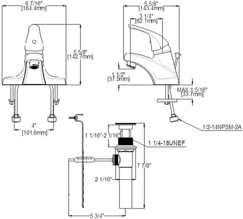 Middleton 4 in. Centerset 1-Handle Bathroom Faucet in Satin Nickel in Saudi Arabia