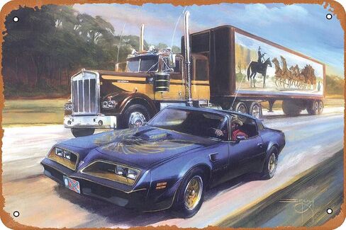 Smokey and the Bandit Funny Movie Poster Retro Metal Sign for Bar Man Cave Office Garage Home Wall Decor Gift Vintage Tin Sign 12 X 8 inch in Saudi Arabia