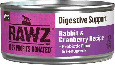 Rawz DIGESTIVE SUPPORT CAT FOOD 5.5 Ounce Cans, 24 Pack (Chicken/Pork/Pumpkin) in Saudi Arabia