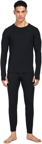 ملابس داخلية حرارية طويلة جونز للرجال مبطنة بالصوف، مجموعة بيجامة من الأعلى والأسفل للشتاء البارد in Kuwait
