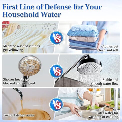 Stainless Steel Whole House Water Filter System, Fits Both 1"and 3/4" Inlet/Outlet – Reduce Sediment, Rust and Grit, Improve Tap Water Taste, Protect Appliances (1 Filter Included) in Saudi Arabia