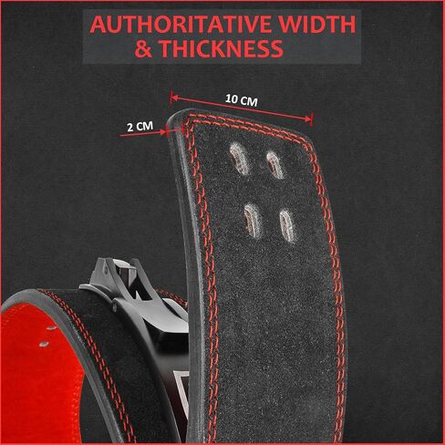 Weightlifting Lever Belt for adults Black 10mm Thick, 4inch wide Lower Back Support Powerlifting Deadlifts and Squats Best Gym Belt for Hardcore Training in Saudi Arabia
