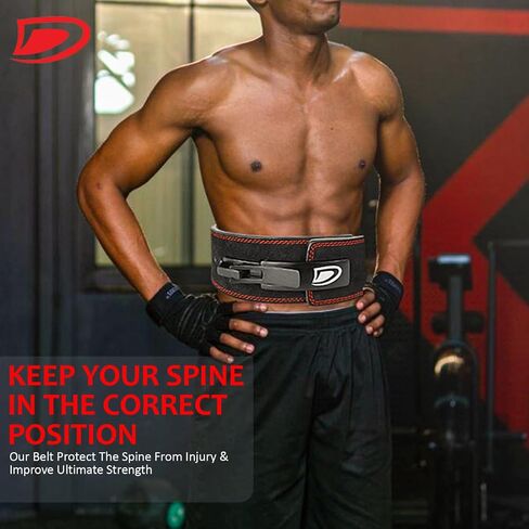 Weightlifting Lever Belt for adults Black 10mm Thick, 4inch wide Lower Back Support Powerlifting Deadlifts and Squats Best Gym Belt for Hardcore Training in Saudi Arabia