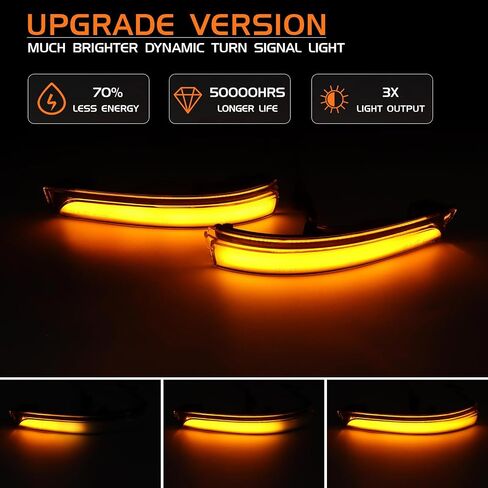 Smoked Lens Dynamic Sequential Led Side Mirror Turn Signal Lights Indicator for 2011-2018 Volkswagen Jetta MK6 SE, for 2012-2019 VW Beetle in Saudi Arabia