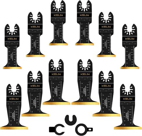 KELIN 3pcs Extra Wide Titanium Oscillating Tool Blades, 65mm Width Universal Multitool Blades for Metal Wood Cutting, Oscillating Saw Blade Fit Dewalt Bosch Milwaukee Ryobi in Saudi Arabia