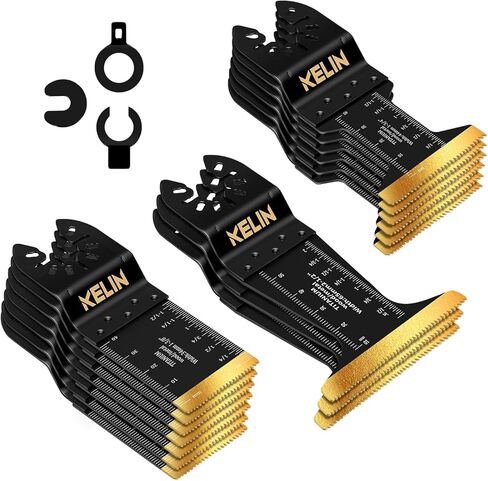 KELIN 3pcs Extra Wide Titanium Oscillating Tool Blades, 65mm Width Universal Multitool Blades for Metal Wood Cutting, Oscillating Saw Blade Fit Dewalt Bosch Milwaukee Ryobi in Saudi Arabia