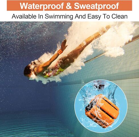 66FIT مجموعة أوزان الكاحل للمعصم مكونة من 2 (1 رطل لكل منهما) أوزان الكاحل قابلة للتعديل للنساء والرجال والأطفال تزيد من كثافة التدريب مجموعات أوزان المعصم للنساء تدريب القوة والجري واليوجا بيلاتيس (برتقالي) in Kuwait