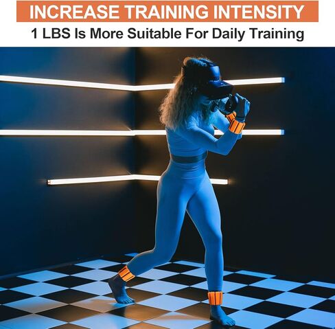 66FIT مجموعة أوزان الكاحل للمعصم مكونة من 2 (1 رطل لكل منهما) أوزان الكاحل قابلة للتعديل للنساء والرجال والأطفال تزيد من كثافة التدريب مجموعات أوزان المعصم للنساء تدريب القوة والجري واليوجا بيلاتيس (برتقالي) in Kuwait
