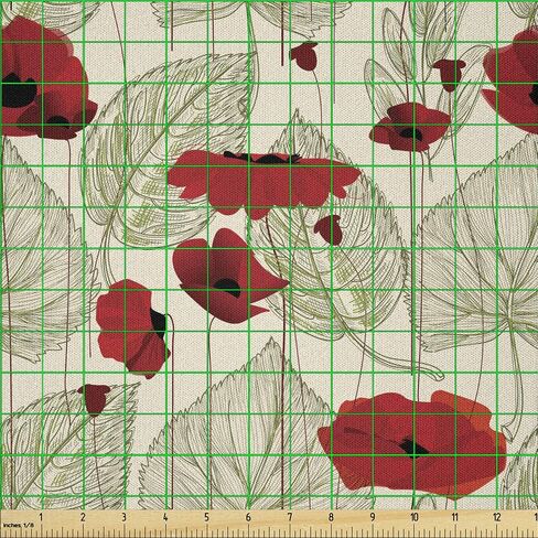 Ambesonne Vintage Fabric by The Yard Sketch Art Style Gerbera Daisies Floral Themed Fall Abstract Flower Autumn Garden Microfiber Fabric for Arts and Crafts Textiles & Decor 1 Yard Tan Orange Marigold in Kuwait