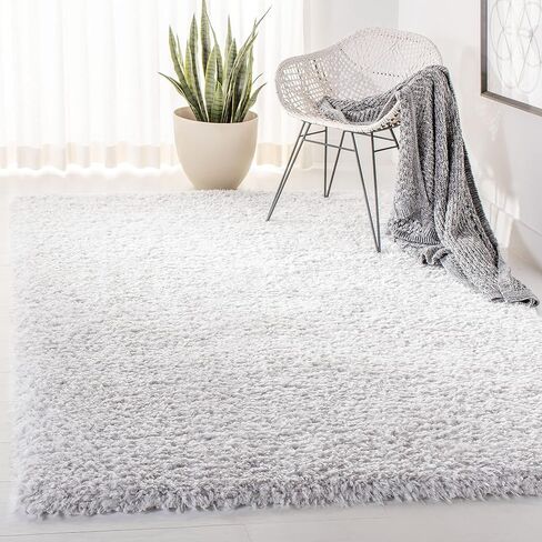 SAFAVIEH Flokati Collection 2'2" x 8' Ivory FLK310A 2.3-inch Thick Runner Rug in Saudi Arabia